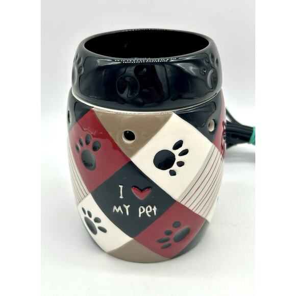 Scentsy PAWS Wax Warmer Full Size Retired 2009 I Love My Pets Tested & Works - Picture 3 of 13